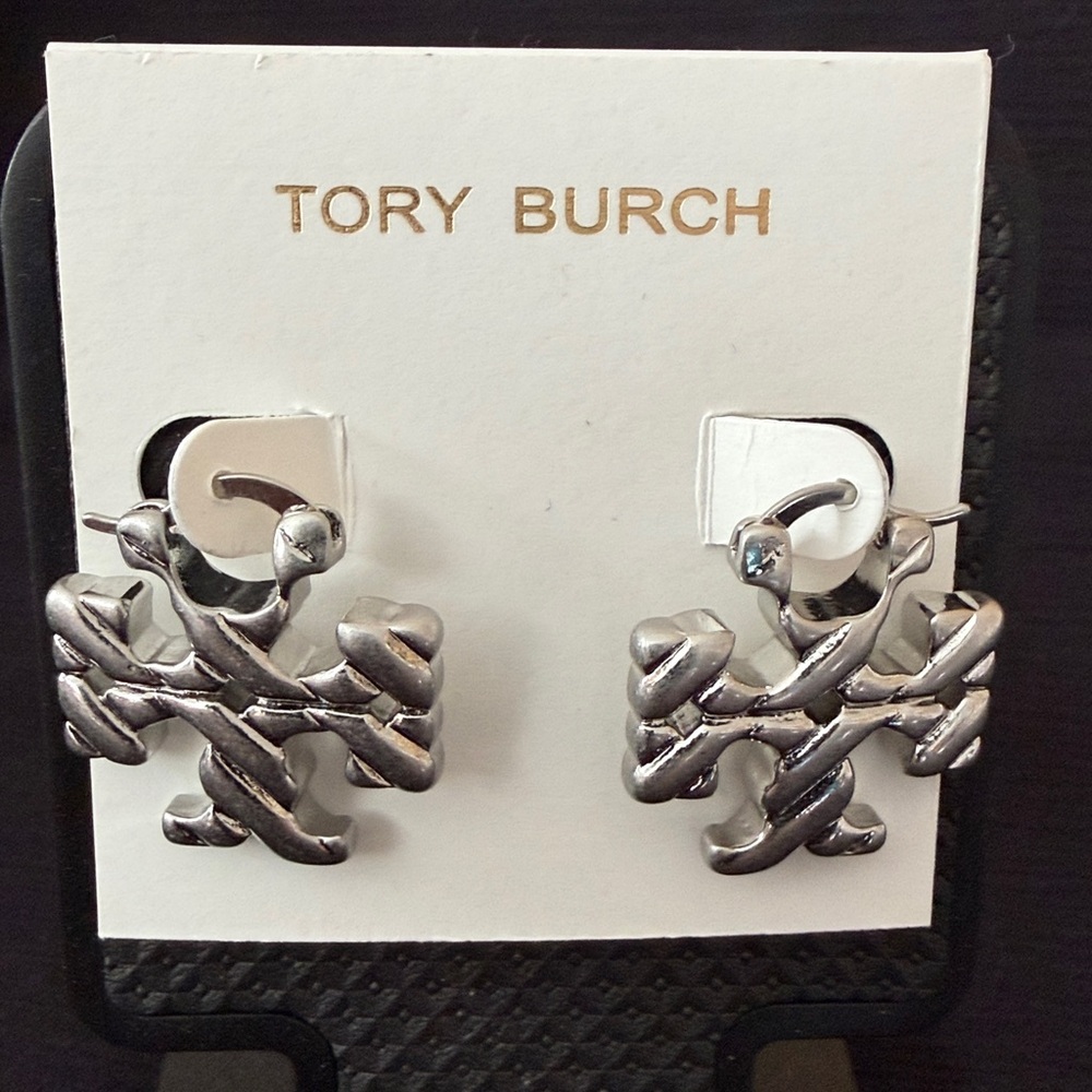 NIP TORY BURCH Roxanne Hidden Hinge Earrings Puffy Design